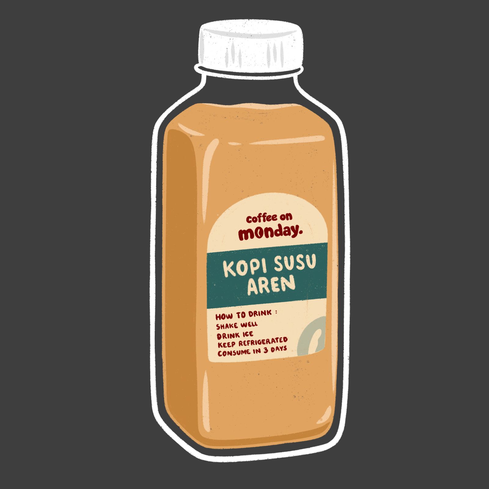Segelas Kopi Susu Gula Aren dengan es