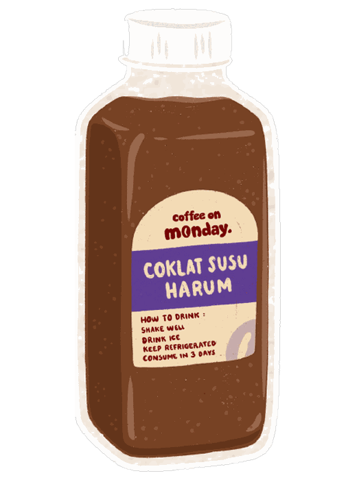 Botol Cokelat Susu Harum Coffee On Monday