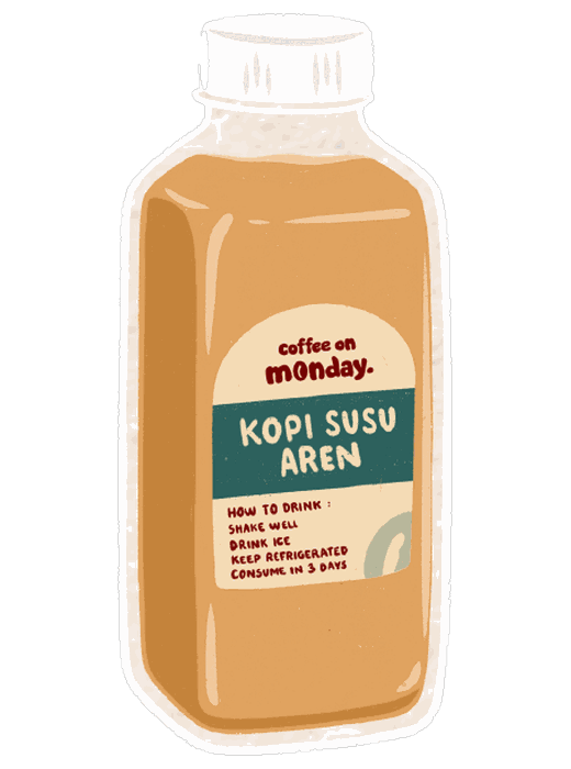 Botol Kopi Susu Aren Coffee On Monday